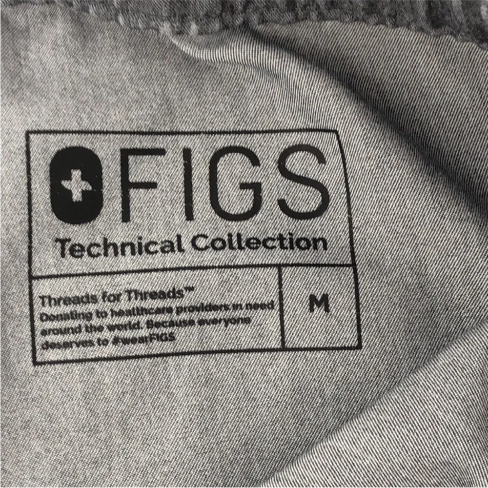 Figs Scrub Pants Gray Technical Collection Cargo Green Drawstring Men’s Size M